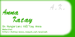 anna katay business card